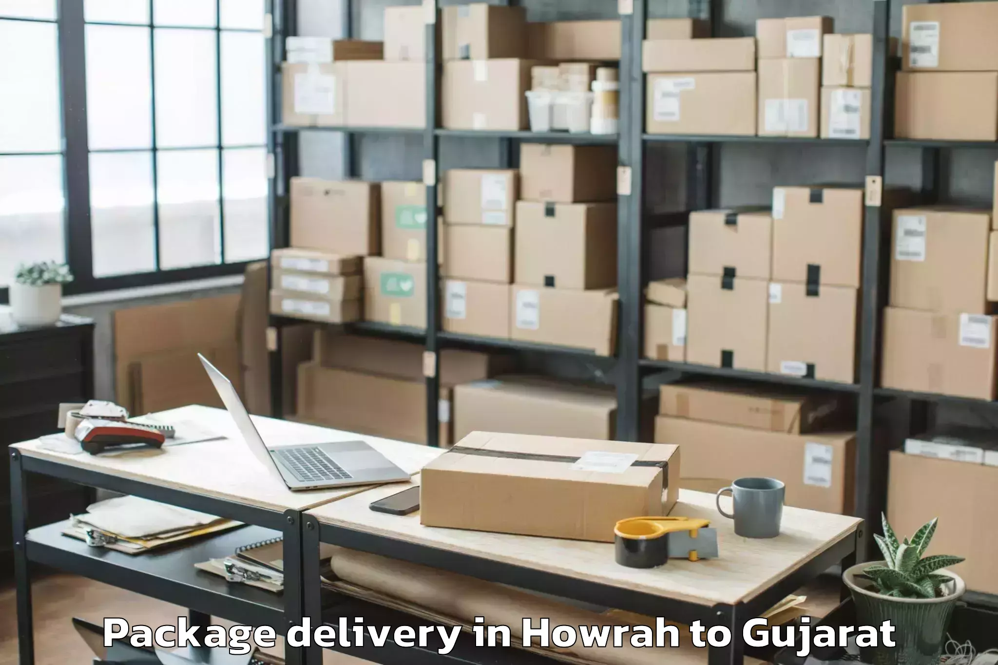 Affordable Howrah to Dhari Package Delivery